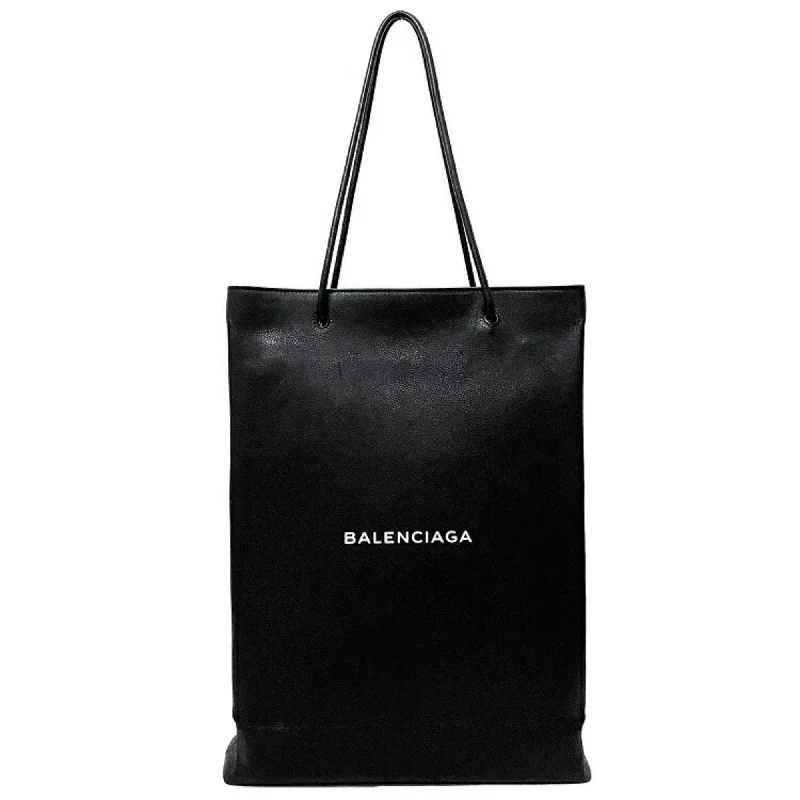 White satin tote bag for weddings-Balenciaga  Leather Shopping Bag Tote Bag (Pre-Owned)