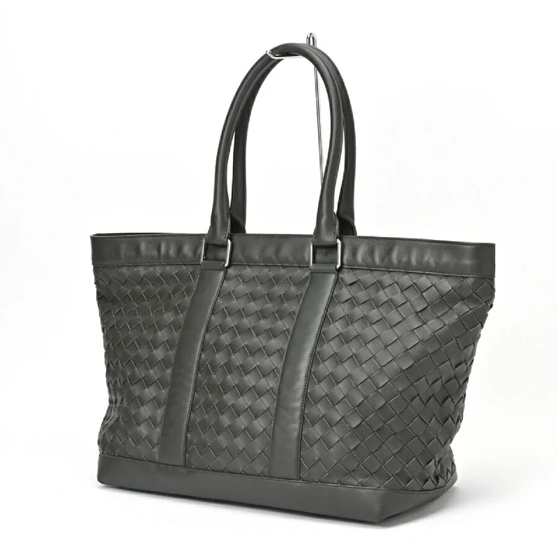 Black denim tote bag for gym-Bottega Veneta Intrecciato  Leather Tote Bag (Pre-Owned)