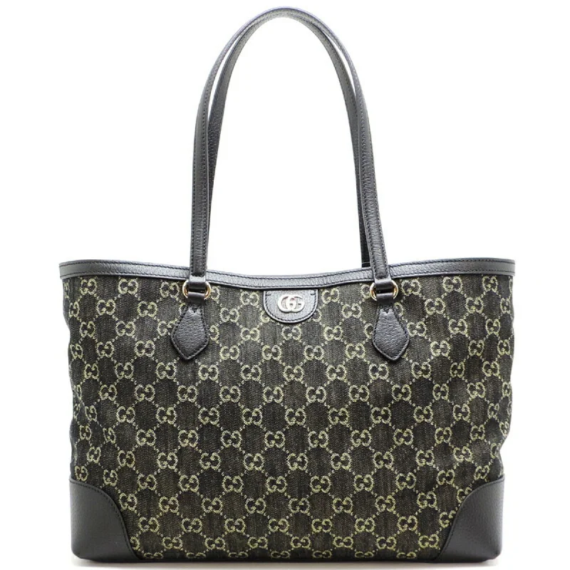 Green quilted tote bag for moms-Gucci  blue Leather Tote Bag (Pre-Owned)