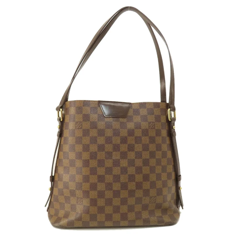 Beige nylon tote bag for shopping-Louis Vuitton  Damier Canvas Ebene Damier Canvas Tote Bag (Pre-Owned)