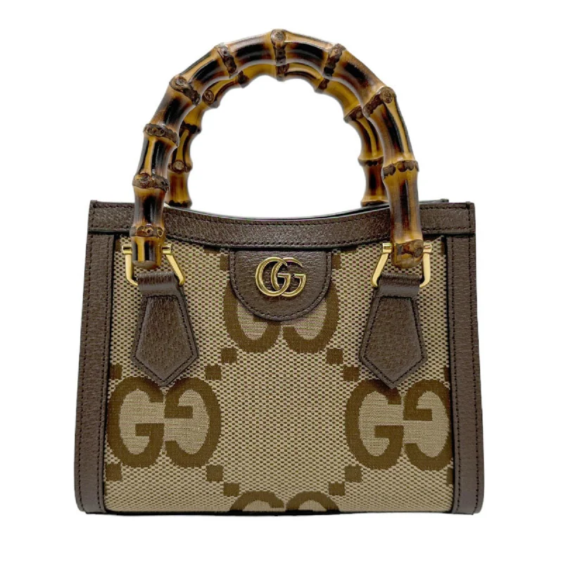 Green quilted tote bag for moms-Gucci  Gg Canvas Leather Handbag Shoulder Bag Tote Bag (Pre-Owned)