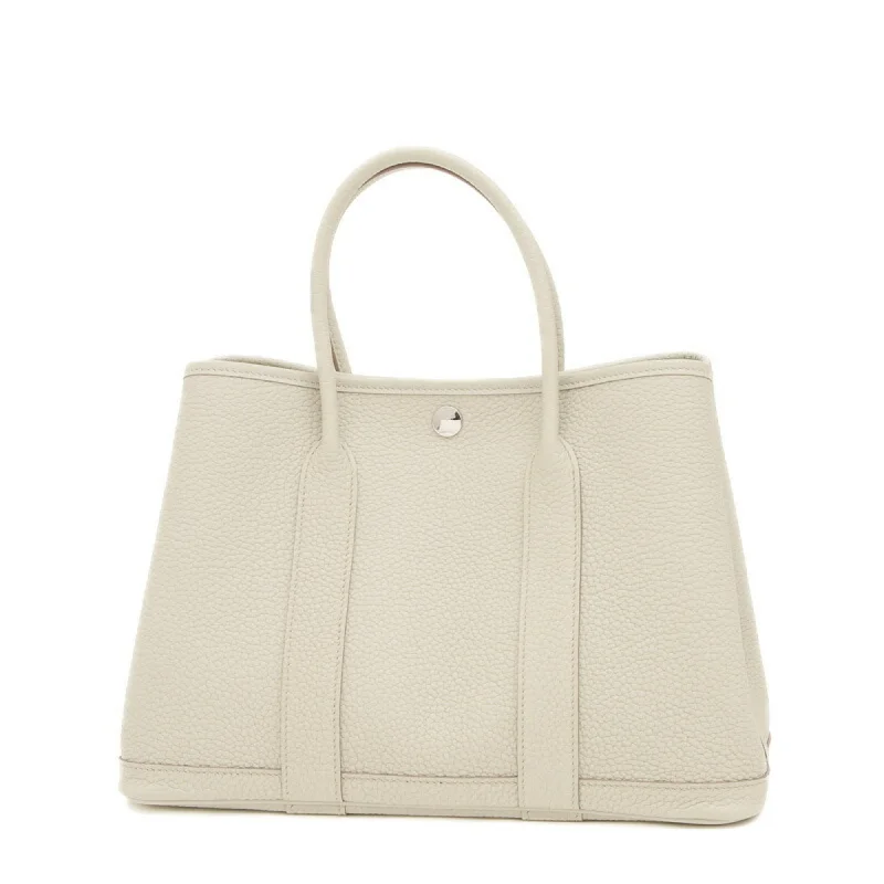 White denim tote bag for travel-Hermes Negonda Leather Handbag Tote Bag (Pre-Owned)